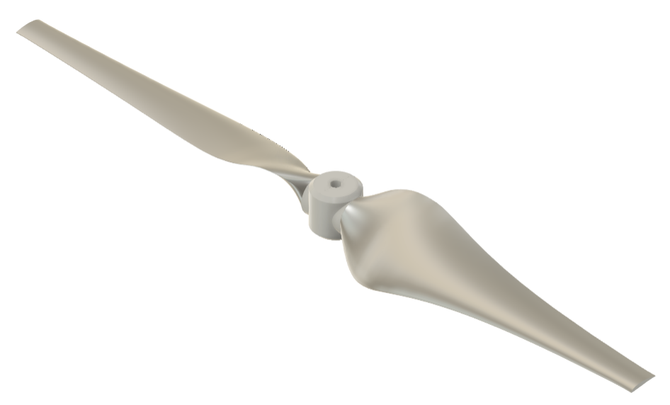 Fusion 360 render of the small-scale wind turbine rotor