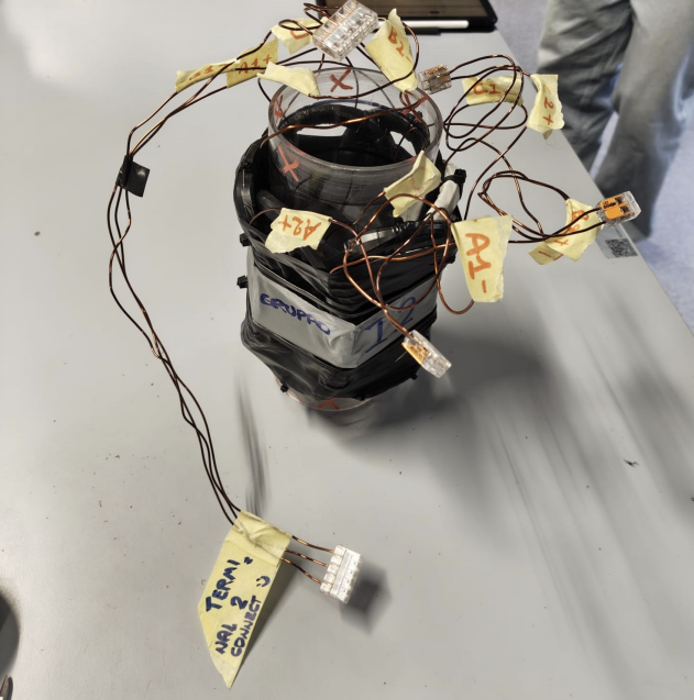 Complete hand-built generator assembly with coil connections