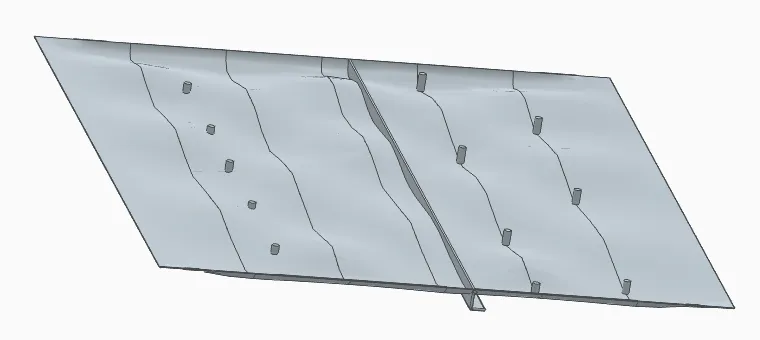 Panel subdivision with handle and attachment points