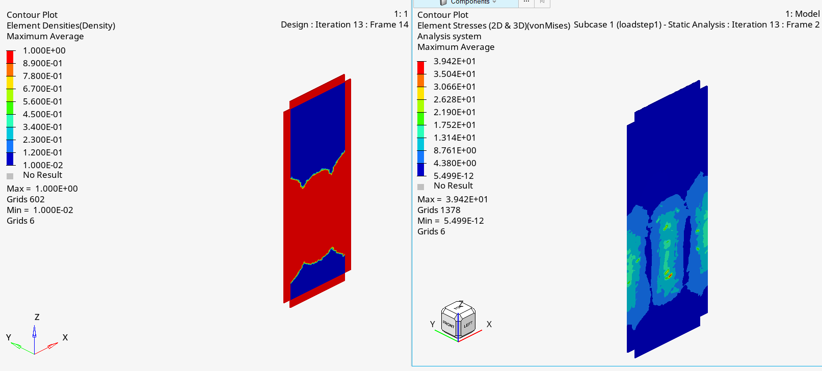 Forty percent remaining mass topology optimization result