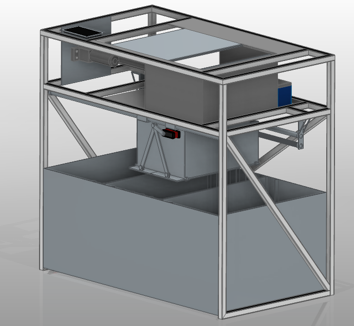 Final CAD assembly of the domestic waste compactor