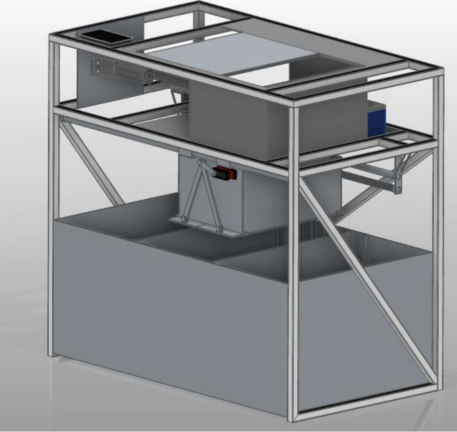 Domestic waste compactor CAD assembly