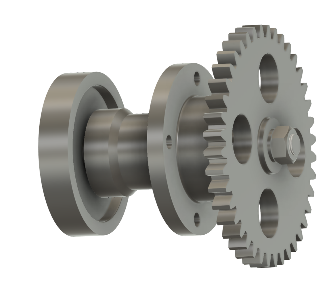 Rendered geared mechanical transmission assembly