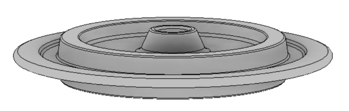 Rendered view of the stamped gear blank